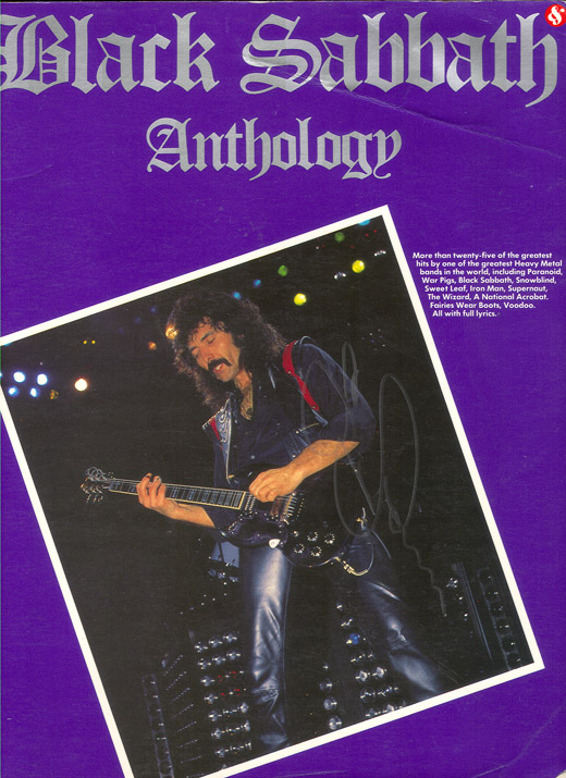 Black Sabbath - Signed Tony Iommi 1992 Antology Book