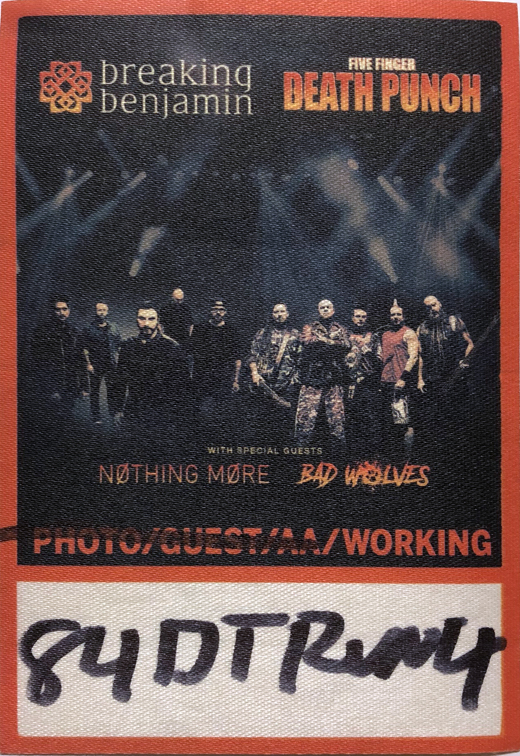 Breaking Benjamin / Five Finger Death Punch - Tour Backstage Runner Pass