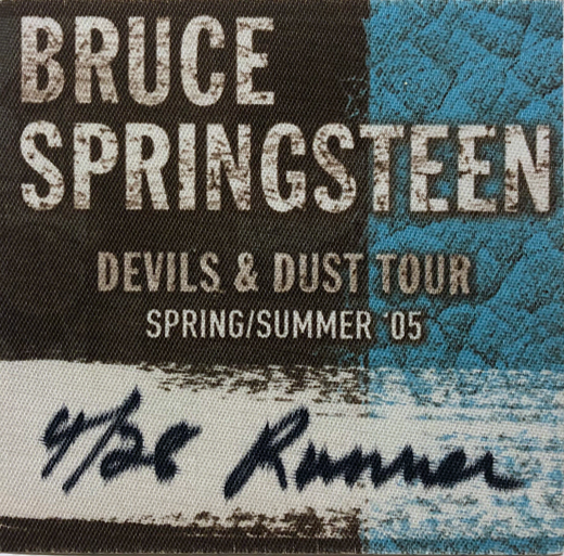 Bruce Springsteen - 2005 Devils And Dust Tour Backstage Working Pass