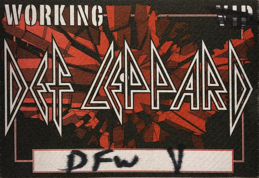 Def Leppard - Tour Backstage Working Pass DFW