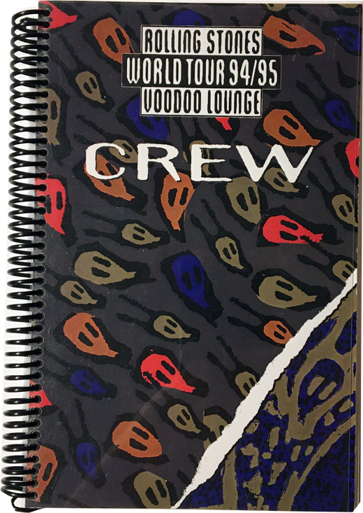 Rolling Stones - 1994/95 Voodoo Lounge Itinery Crew Tour Book