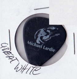 Great White - Michael Lardie Concert Tour Guitar Pick