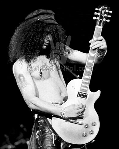 Classic BW Photo of Guns N'Roses Slash Photo 02