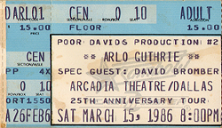 Arlo Guthrie 03-15-86 Arcadia Theater - Dallas, TX