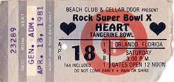 Heart 04-18-81 Tangerine Bowl - Orlando, FL