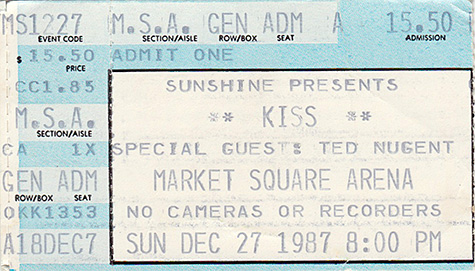 KISS 12-27-87 Market Square Arena - Indianapolis, IN
