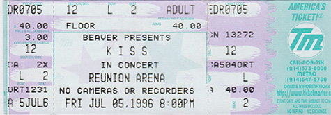 KISS 07-05-96 Reunion Arena -Dallas, TX