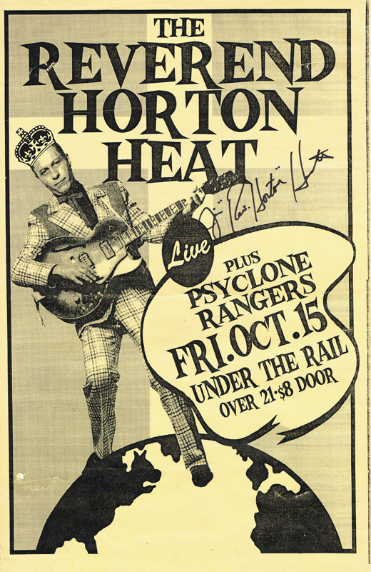 Reverend Horton Heat - Autographed Jim Heath 11x17 Concert Poster