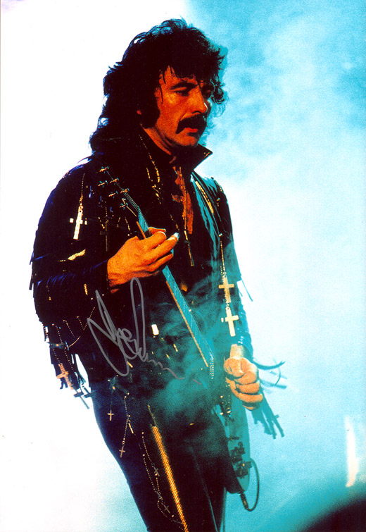 Black Sabbath - Signed Tony Iommi 8x12 Concert Photo