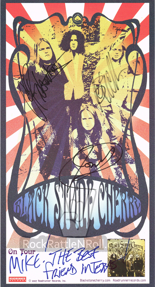 Black Stone Cherry - Autographed 9x17 Concert Poster