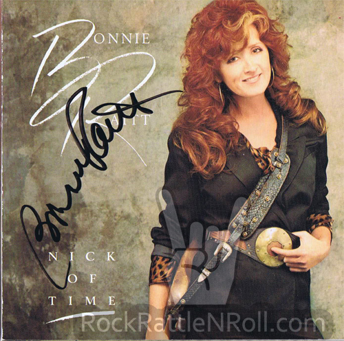 Bonnie Raitt Nick Of Time CD Cover Only Autograph
