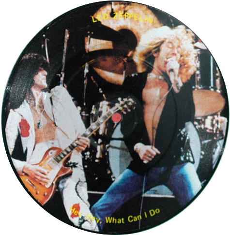 Led Zeppelin - Autographed 45 Picture Disc Jimmy Page & Robert Plant
