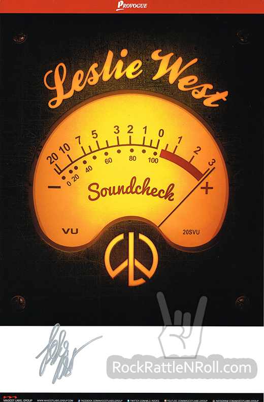 Leslie West Soundcheck Promo Poster Autographed