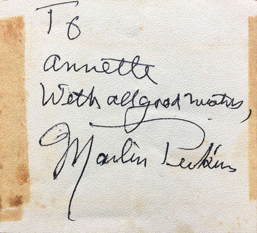 Marlin Perkins - Signed 4x4 Paper - Mutual of Omaha Wild Kingdom