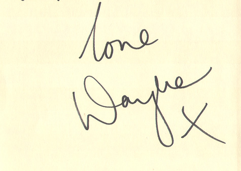 The Mission - Wayne Hussey 4x6 Autograph Paper