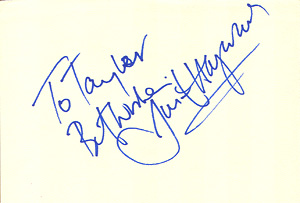 The Moody Blues - Justin Hayward 5x6 Autograph Paper