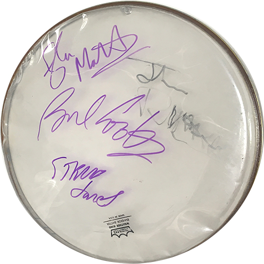 Sex Pistols Complete Band Signed Drum Head