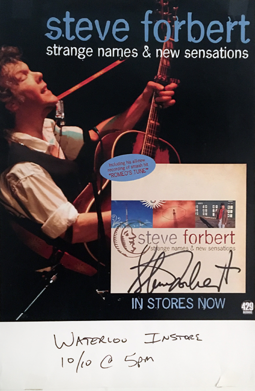 Steve Forbert 11x17 Autographed In store LP Poster