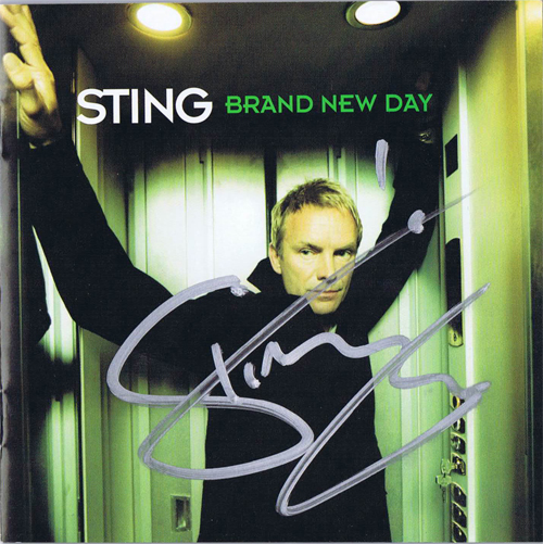 Sting Brand New Day CD Cover Autograph