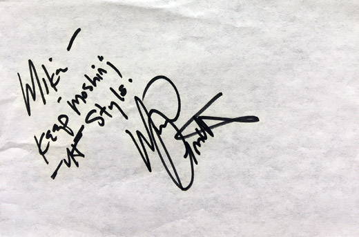 Van Halen - Michael Anthony 3x5 Autographed Paper To Mike
