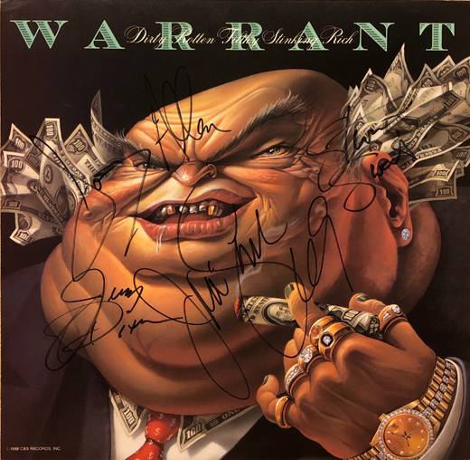Warrant - Autographed Debut Album Flat Four Original Members