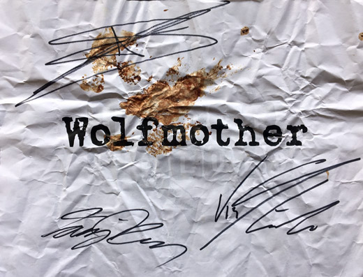 Wolfmother - 8x11 Dressing Room Sign Complete Band Andrew Stockdale Vin Steele Ian Peres