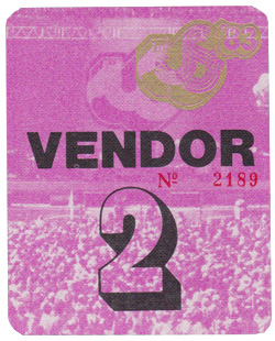 US Festival - 1983 Vendor Pass - Purple