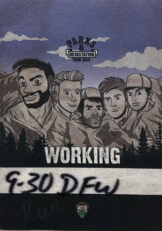 A Day To Remember - 2014 Backstage Working Pass