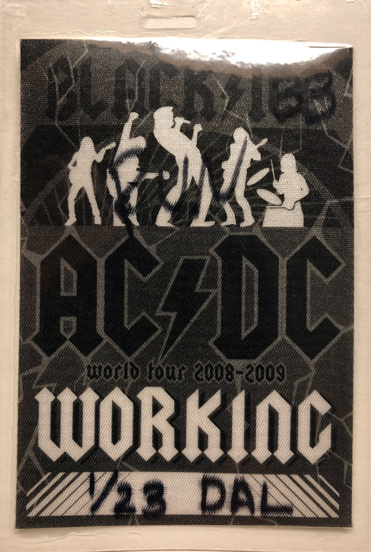 AC/DC - 2008-2009 Black Ice Tour Working Photo Pass
