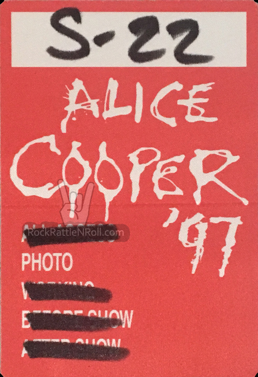 Alice Cooper - 1997 Photo Pass - S 22