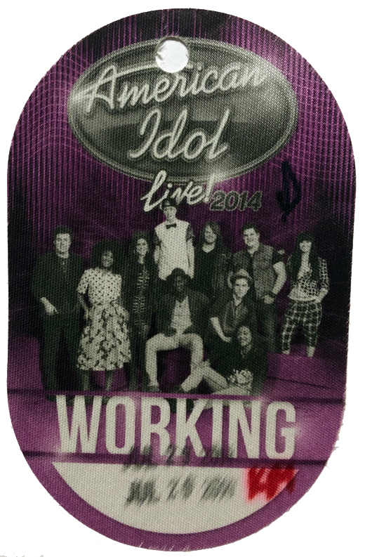 American Idol - 2014 Tour Backstage Working Pass