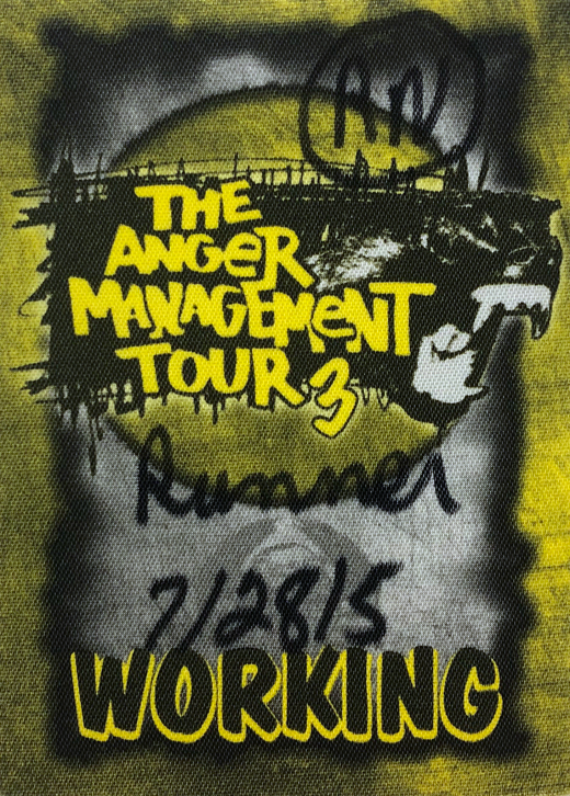Anger Management - Tour 3 Backstage Working Pass