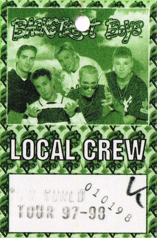 Backstreet Boys - 1997-98 Local Crew Pass