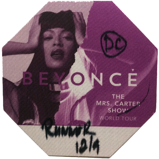 Beyonce - The Mrs Carter SHow Tour Backstage Working Pass