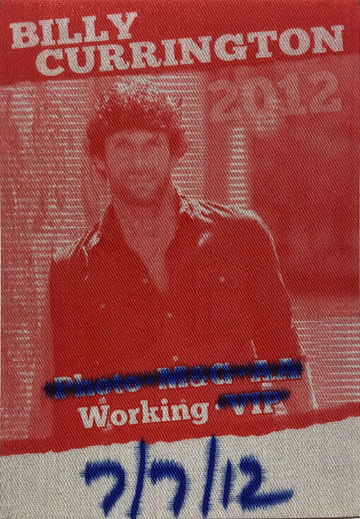 Billy Currington - 2021 Tour Backstage Working Pass