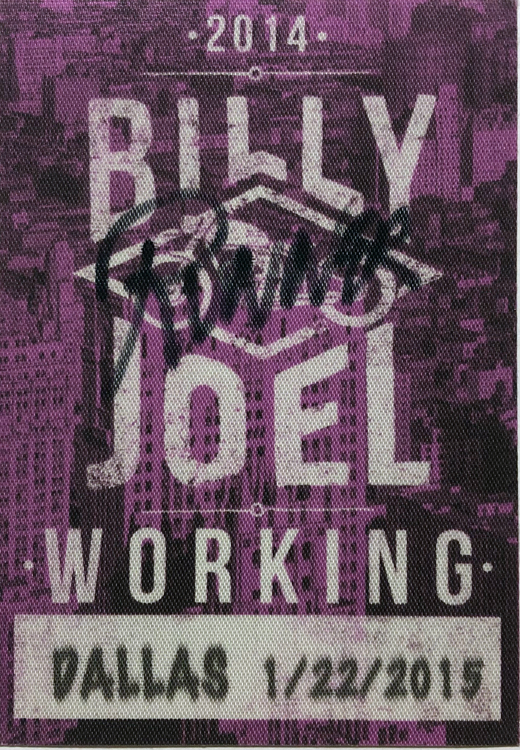 Billy Joel - 2014 Tour Backstage Working Pass