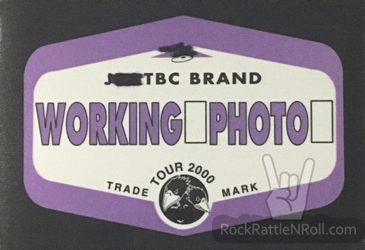 Black Crowes - 2000 Working Backstage Pass