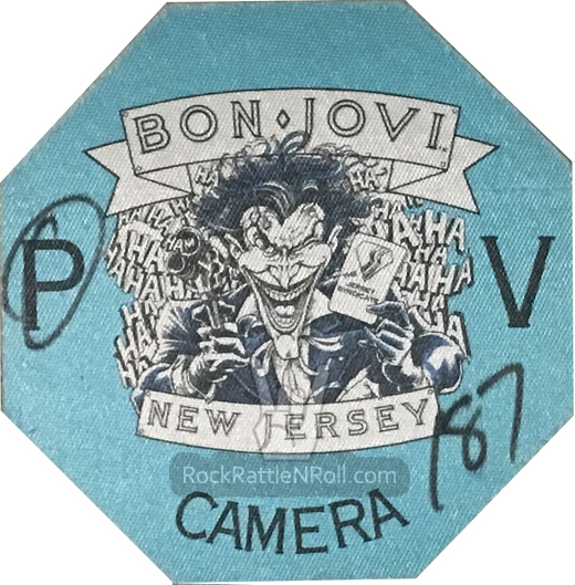 Bon Jovi - 1989 New Jersey Working Camera Pass - Blue