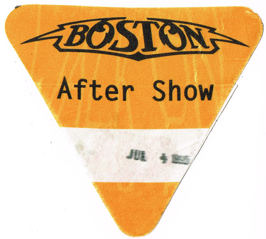 Boston - 1995 Aftershow Backstage Pass