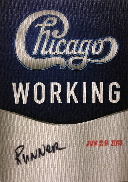 Chicago - 2018 Tour Backstage Working Pass
