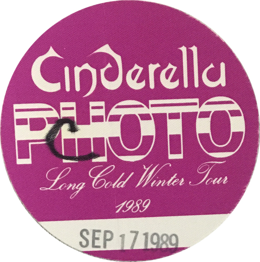 Cinderella - 1989 Long Cold Winter Tour Photo Pass C