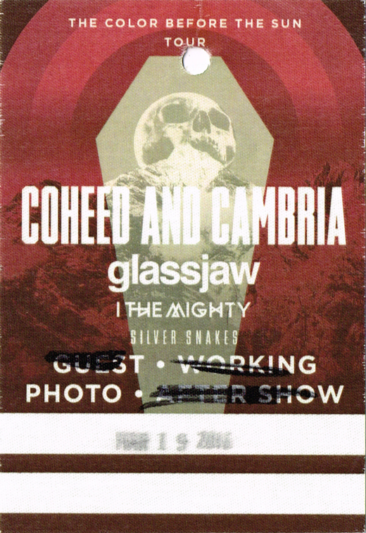 Coheed And Cambria - 2018 Photo Pass