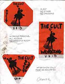 1995 The Cult 1995 Tour Backstage Pass Identifier