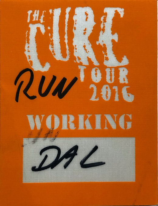 Cure - 2016 Tour Backstage Working Pass