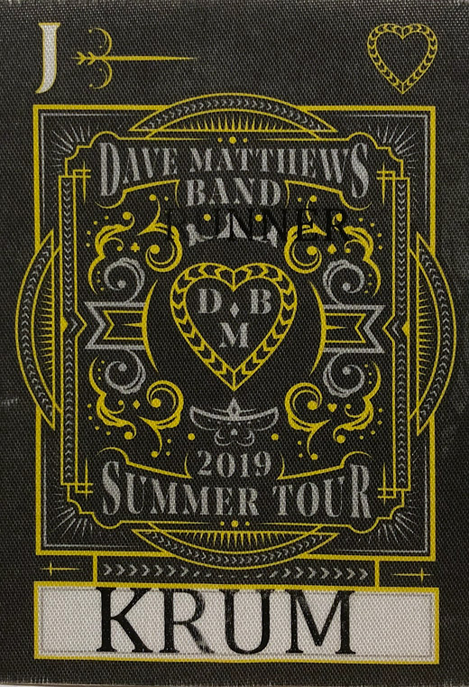 Dave Matthews Band - 2019 Summer Tour Backstage Runner Pass