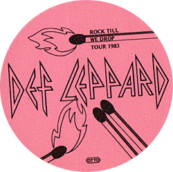 1983 Def Leppard Rock Till You Drop Tour Pass Unused