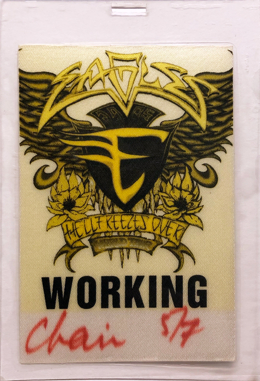 Eagles - 1995 Hell Freezes Over Tour Laminated Working Pass