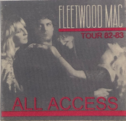 Fleetwood Mac - 1982-83 Mirage US Tour Stage Pass