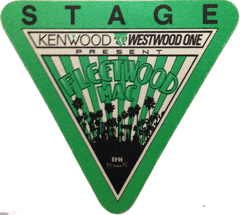 Fleetwood Mac - 1987 Tango In The Night US Tour Stage Pass - Green