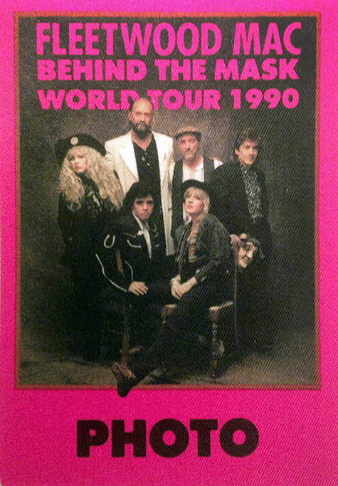 Fleetwood Mac - 1990 Behind The Mask Tour Photo Pass